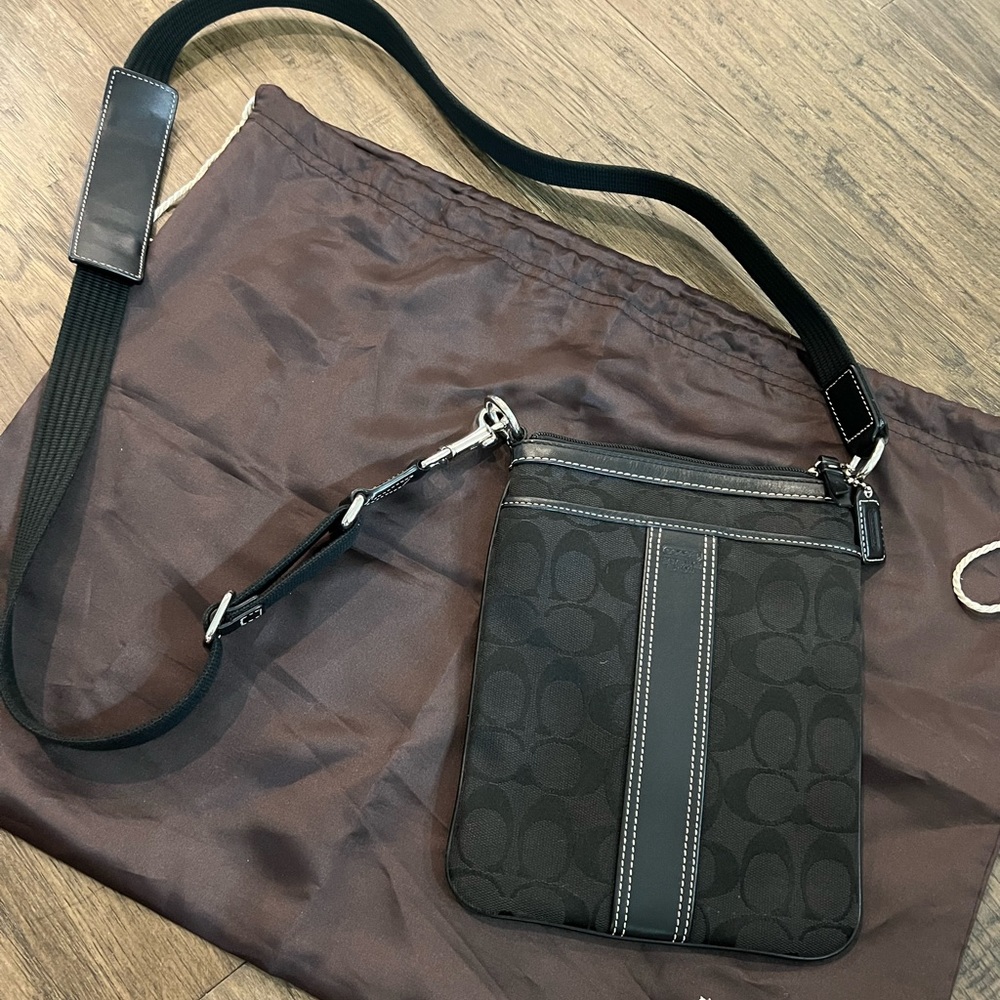 Black crossbody coach purse